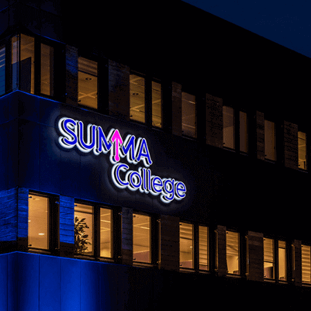 Led lichtreclame voor Summa College - portfolio 3