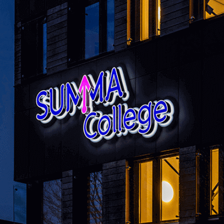 Led lichtreclame voor Summa College - portfolio 4