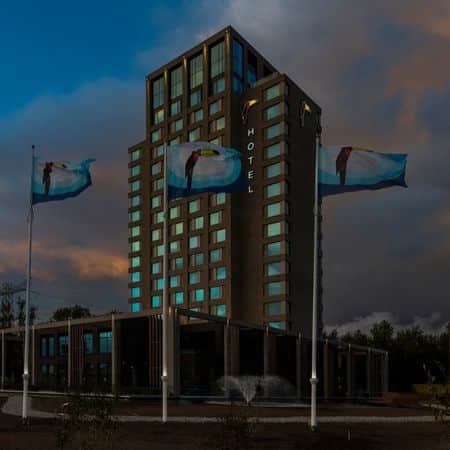 Led lichtreclame voor Van der Valk Lelystad