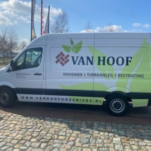 Autobelettering Van Hoof Hovenier - Brouwers Reklame
